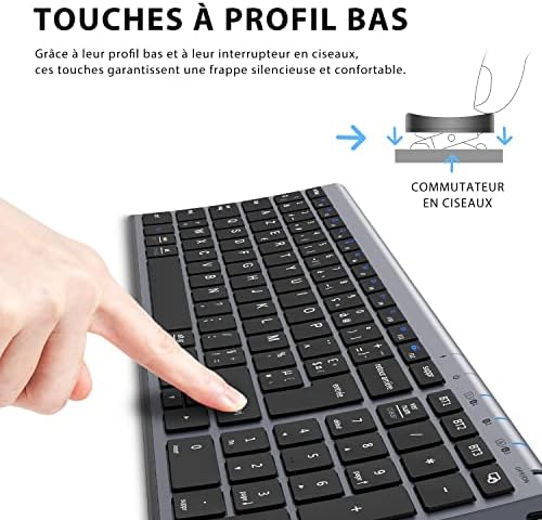 Vue 4 de Iclever Clavier Bluetooth Clavier