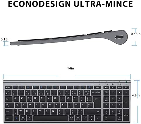 Vue 6 de Iclever Clavier Bluetooth Clavier