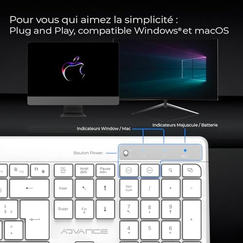 Vue 7 de Type Clavier Sans