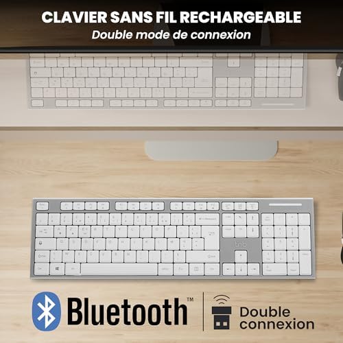 Vue 2 de Tnb Clavier Bluetooth Rechargeable