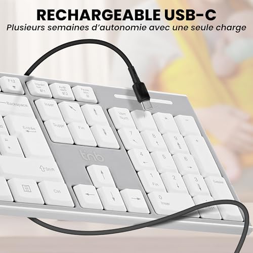 Vue 3 de Tnb Clavier Bluetooth Rechargeable