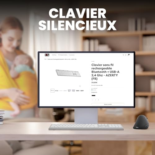 Vue 4 de Tnb Clavier Bluetooth Rechargeable