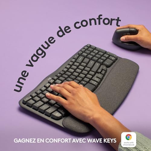Vue 2 de Logitech Wave Keys Clavier