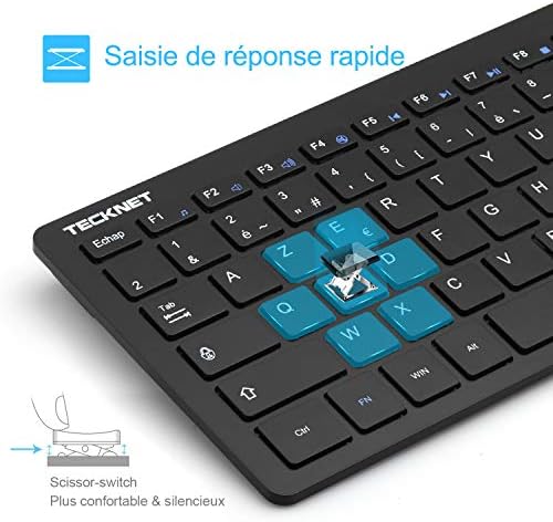 Vue 5 de Tecknet Clavier Sans Fil