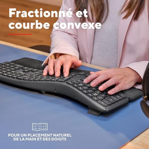 Vue 3 de Trust Arvia Clavier Ergonomique