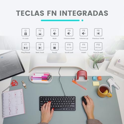 Vue 2 de Perixx Periboard Clavier Mini