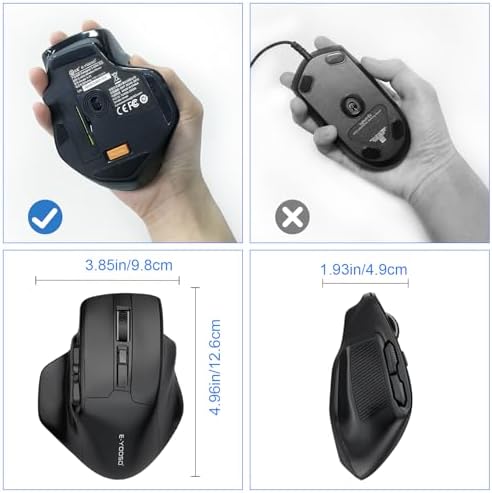 Vue 6 de Grande Souris Usb Sans