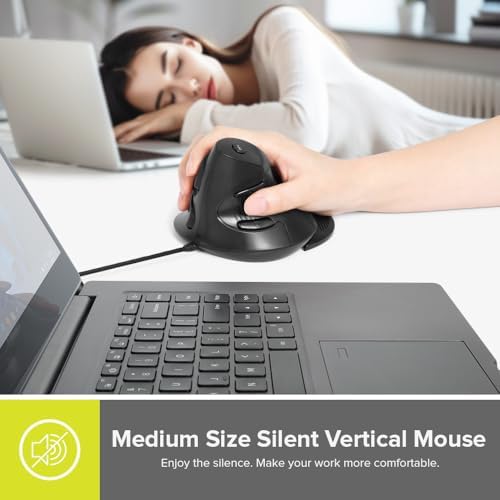 Vue 5 de Delux Souris Ergonomique Filaire