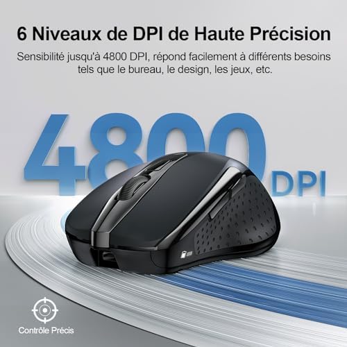 Vue 4 de Tecknet Souris Bluetoothsouris Sans