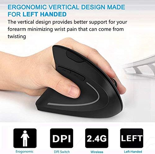 Vue 4 de Souris Ergonomique Main Gauche
