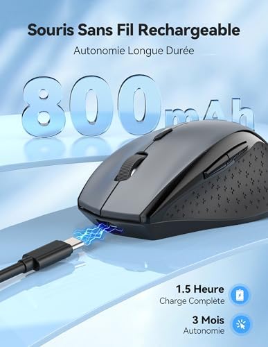 Vue 2 de Tecknet Pro Souris Sans