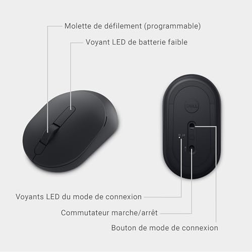 Vue 5 de Dell Souris Silencieuse Ms
