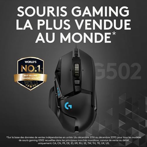 Vue 2 de Logitech Hero Souris