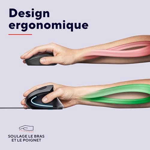 Vue 3 de Trust Verto Souris Ergonomique