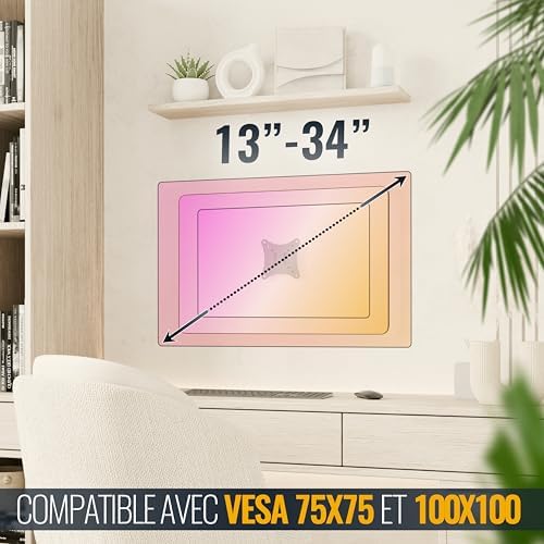 Vue 5 de Ricoo Support Mural Tv