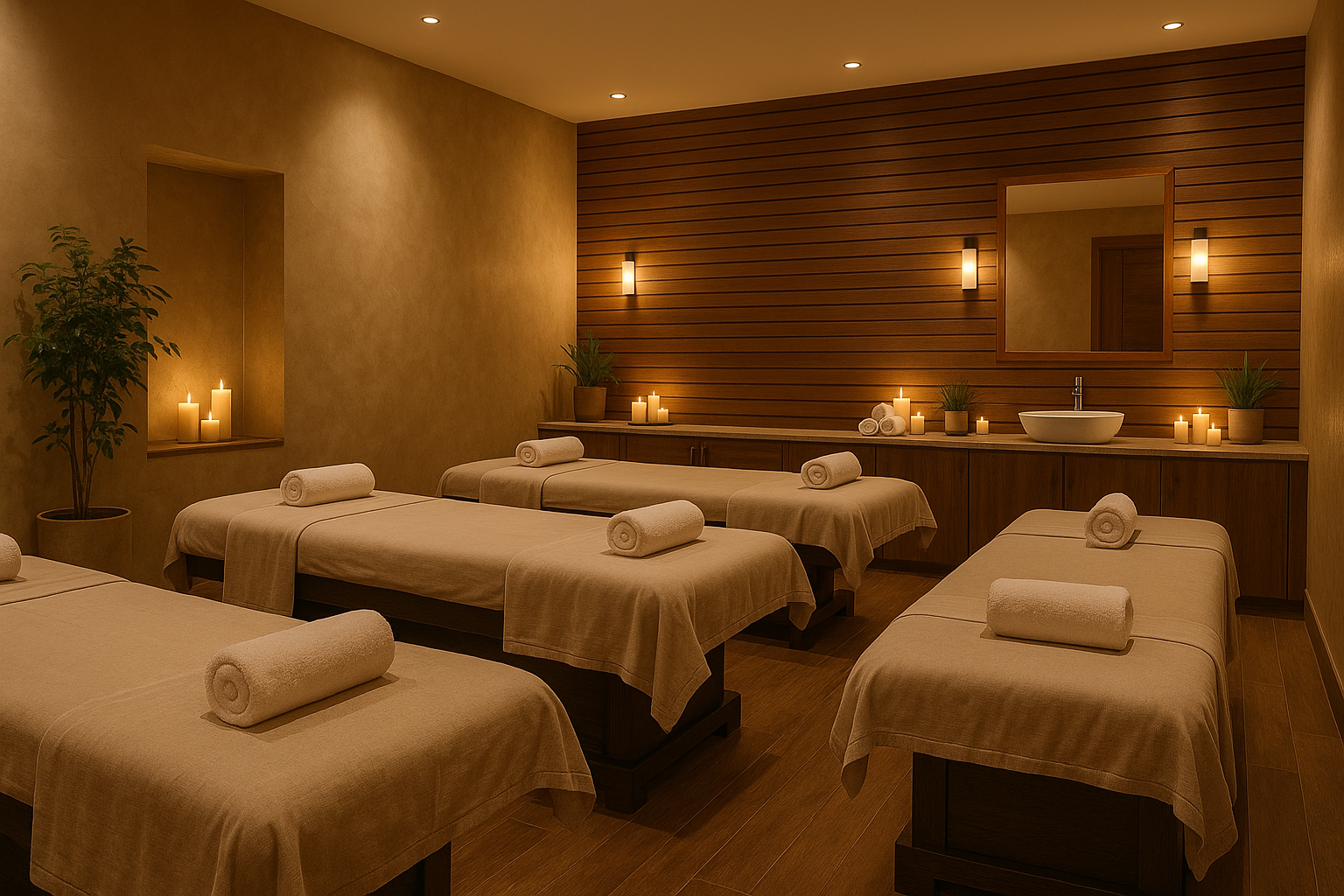 Interior spa yang nyaman dan bersih