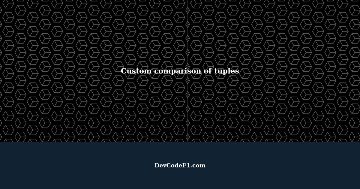 Custom comparison of tuples in JavaScript