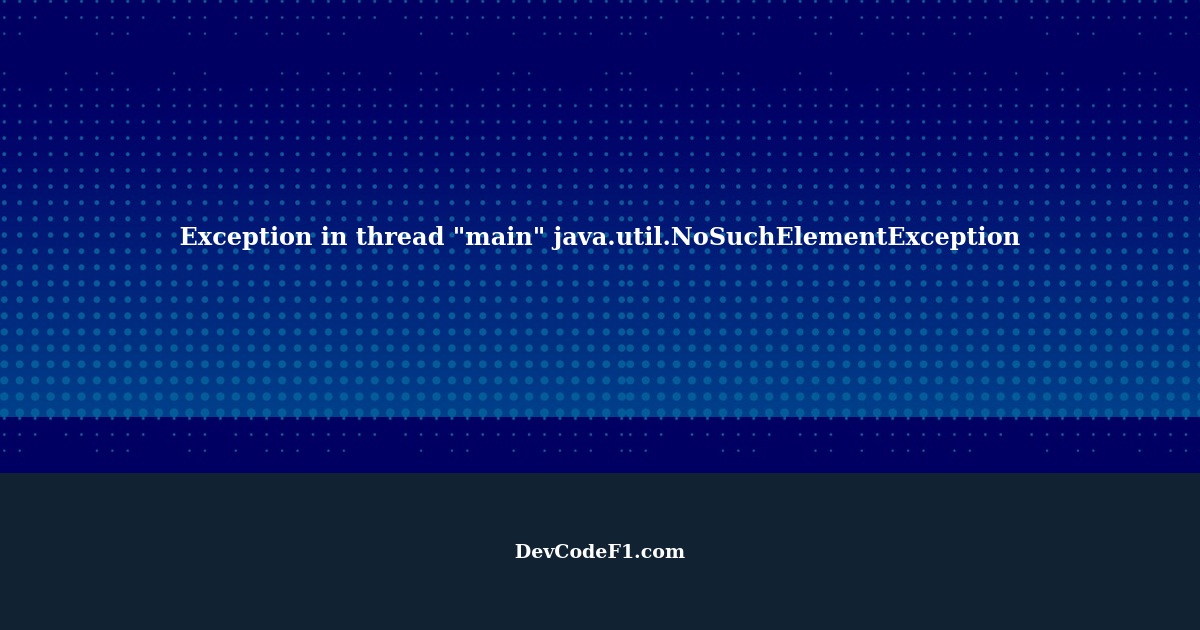 Exception in thread 