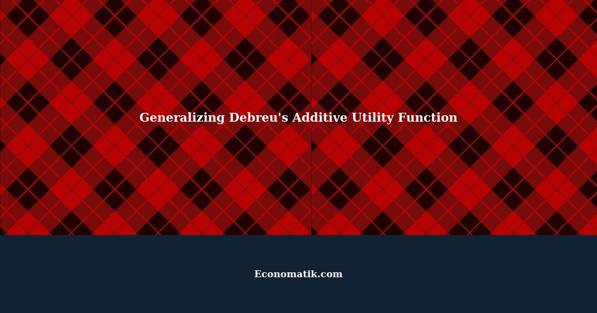 Generalizing Debreu's Additive Utility Function with Infinite Commodities