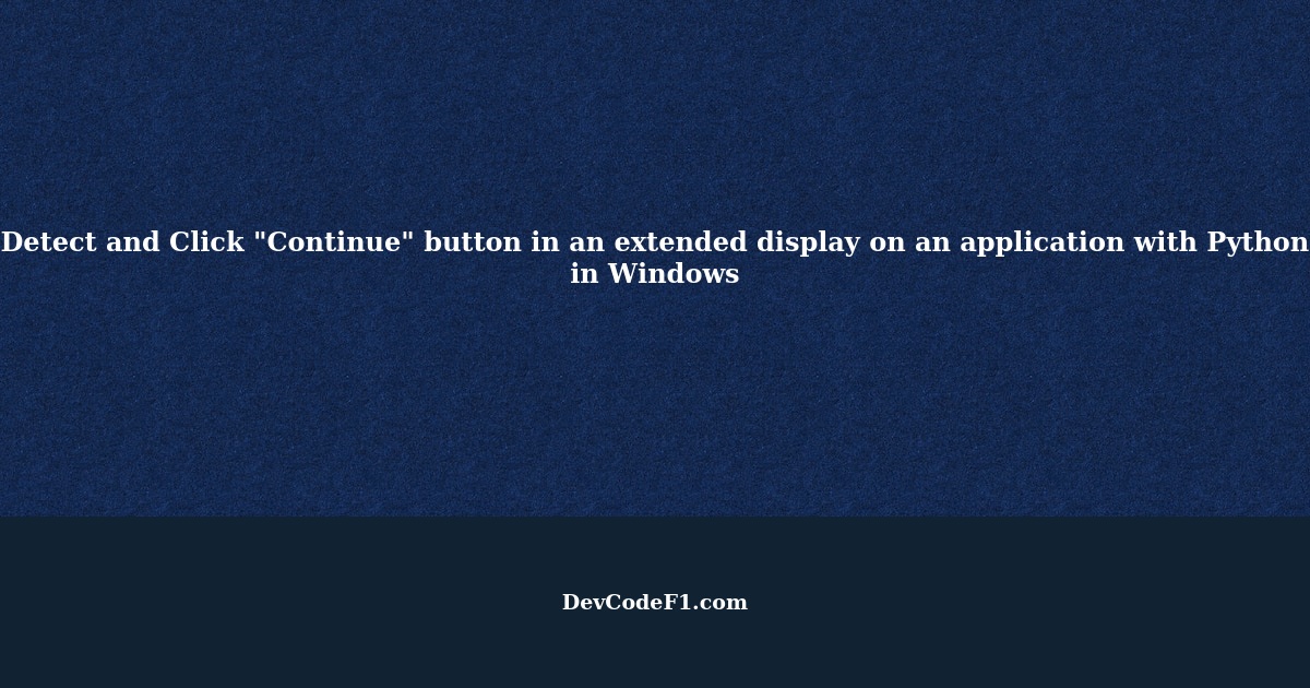 Detect and Click 