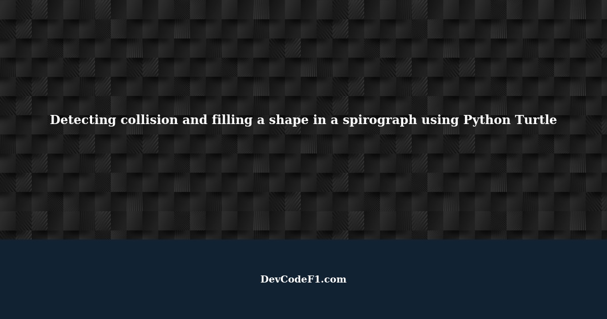 How to detect collision and fill a shape inside a spirograph on.click ...