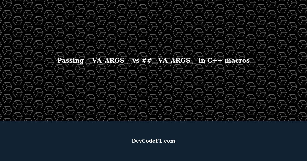 Difference between passing __VA_ARGS__ and __VA_ARGS__ in C++ macros