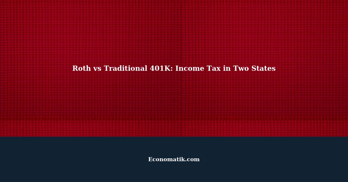 Roth vs Traditional 401K Tax Considerations for Two States