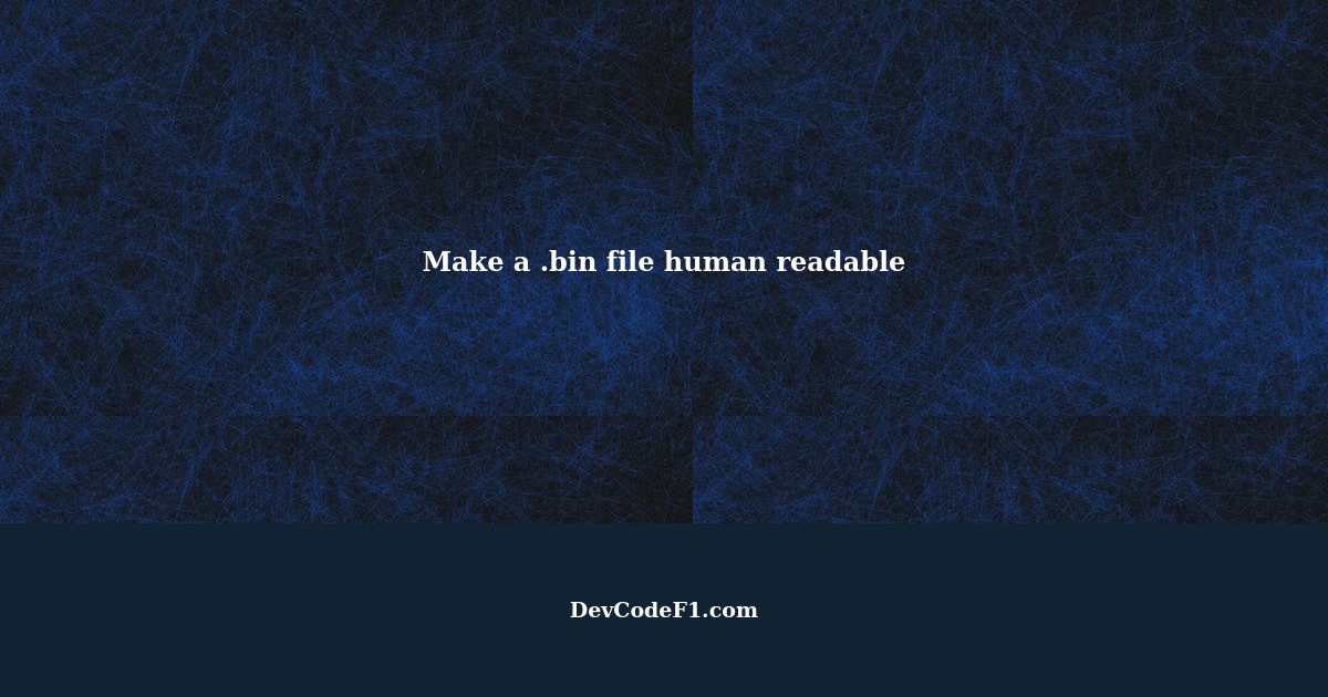 Make a .bin file human readable in python