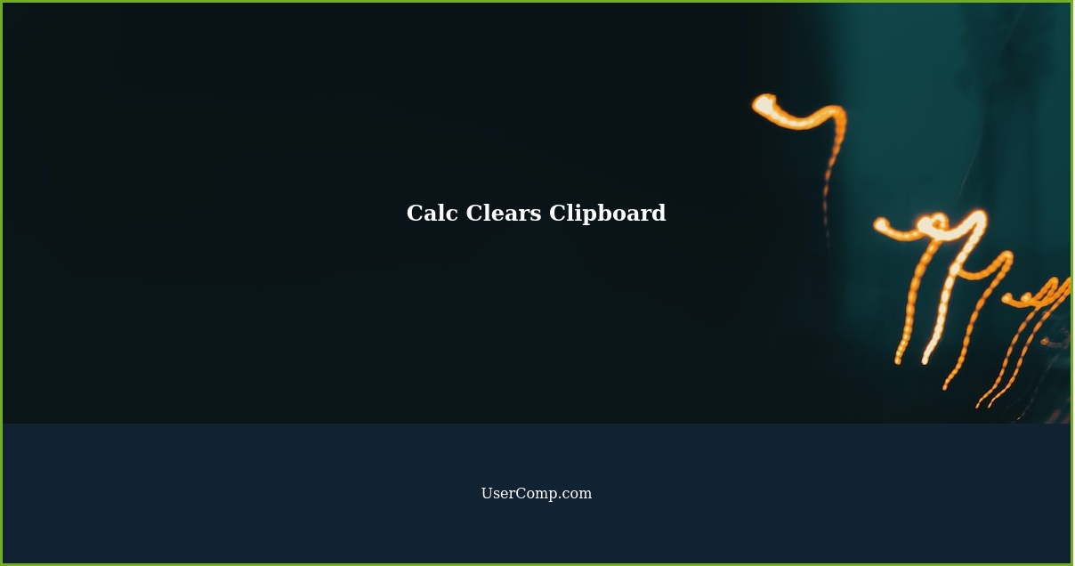 LibreOffice Calc Clears Clipboard