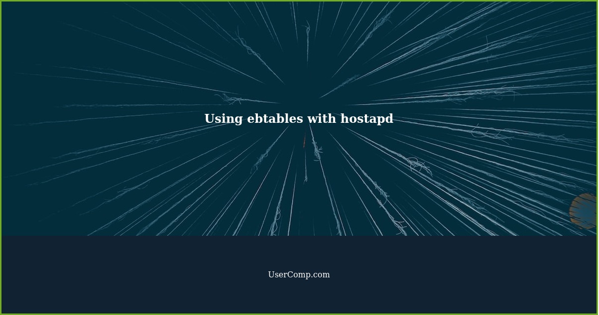Using ebtables with hostapd
