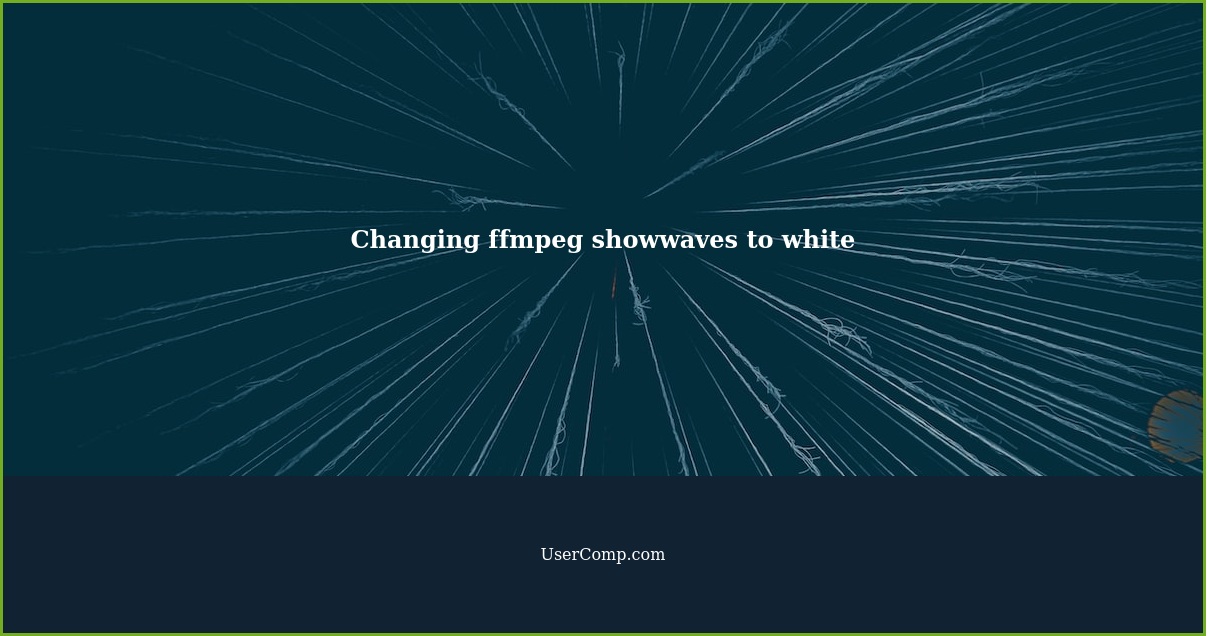 Changing ffmpeg showwaves to white
