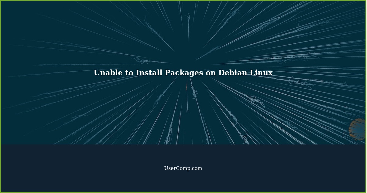 Unable to Install Packages on Debian Linux
