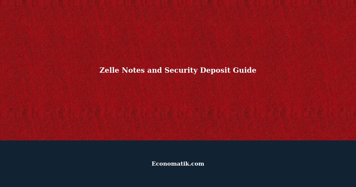 Understanding Zelle Notes and Security Deposit A Comprehensive Guide