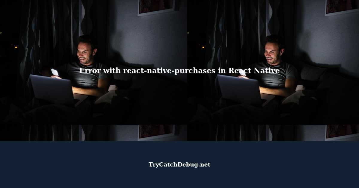 Error with react-native-purchases in React Native: 