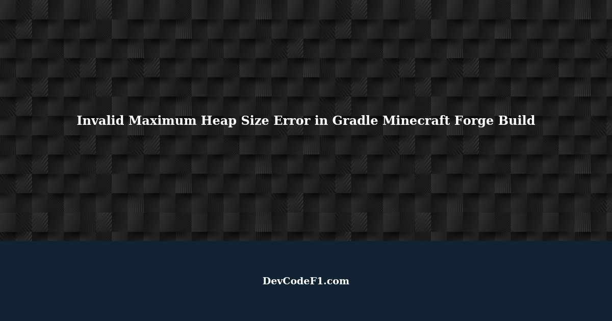 minecraft forge build script contains an error