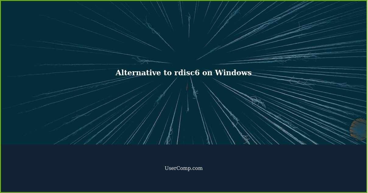Alternative to rdisc6 on Windows