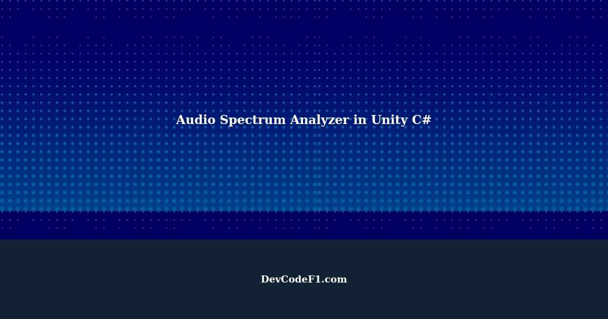 Audio Spectrum Analyzer in Unity C How to Average Bin Amplitudes into