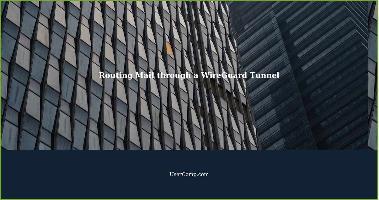 Routing Mail through a WireGuard Tunnel