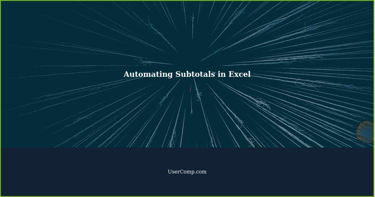 Automating Subtotals in Excel