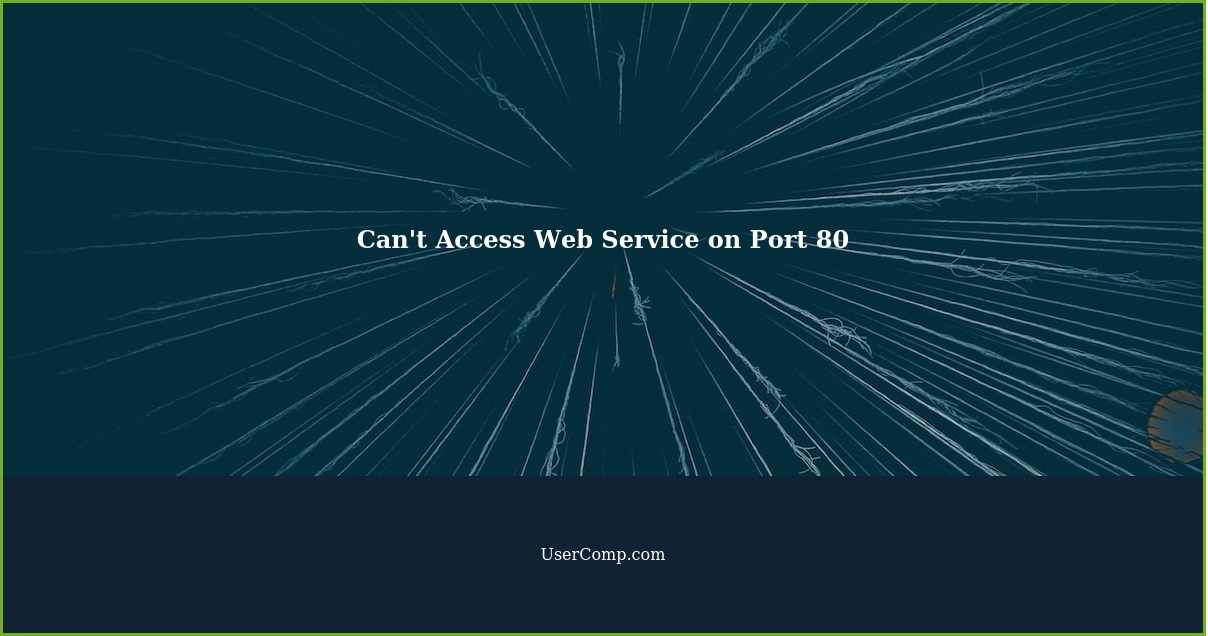 Can't Access Web Service on Port 80