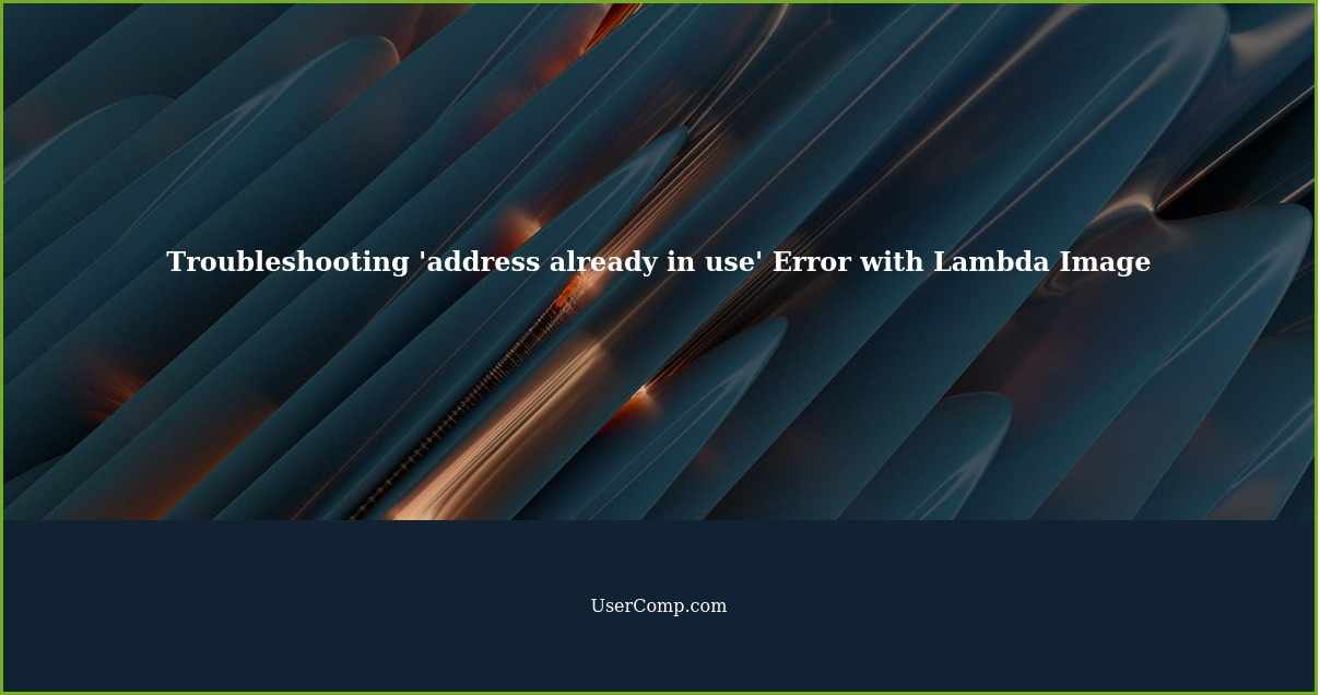 Troubleshooting 'tcp 127.0.0.19001 bind address already in use