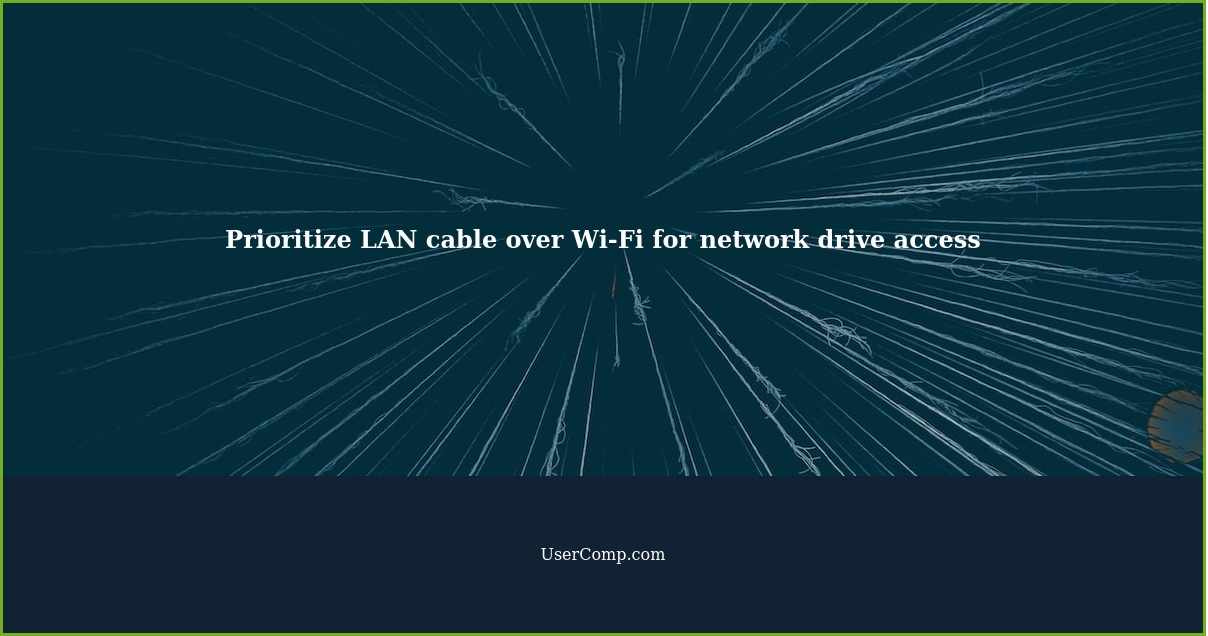 Prioritize LAN cable over Wi-Fi for network drive access