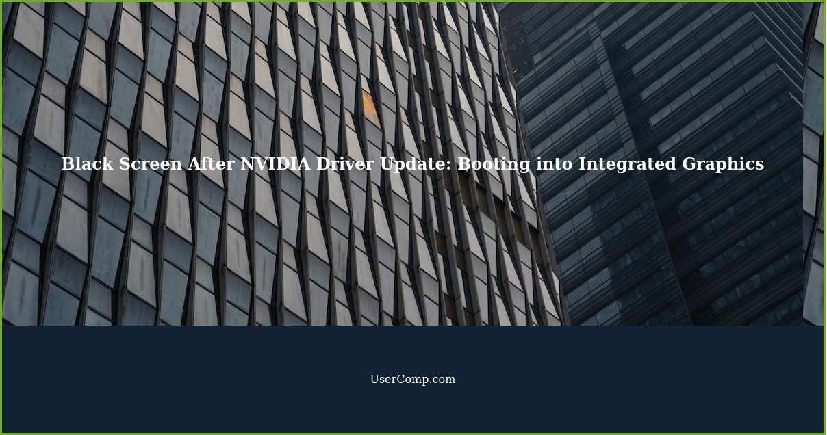 Black Screen After NVIDIA Driver Update: Booting into Integrated Graphics