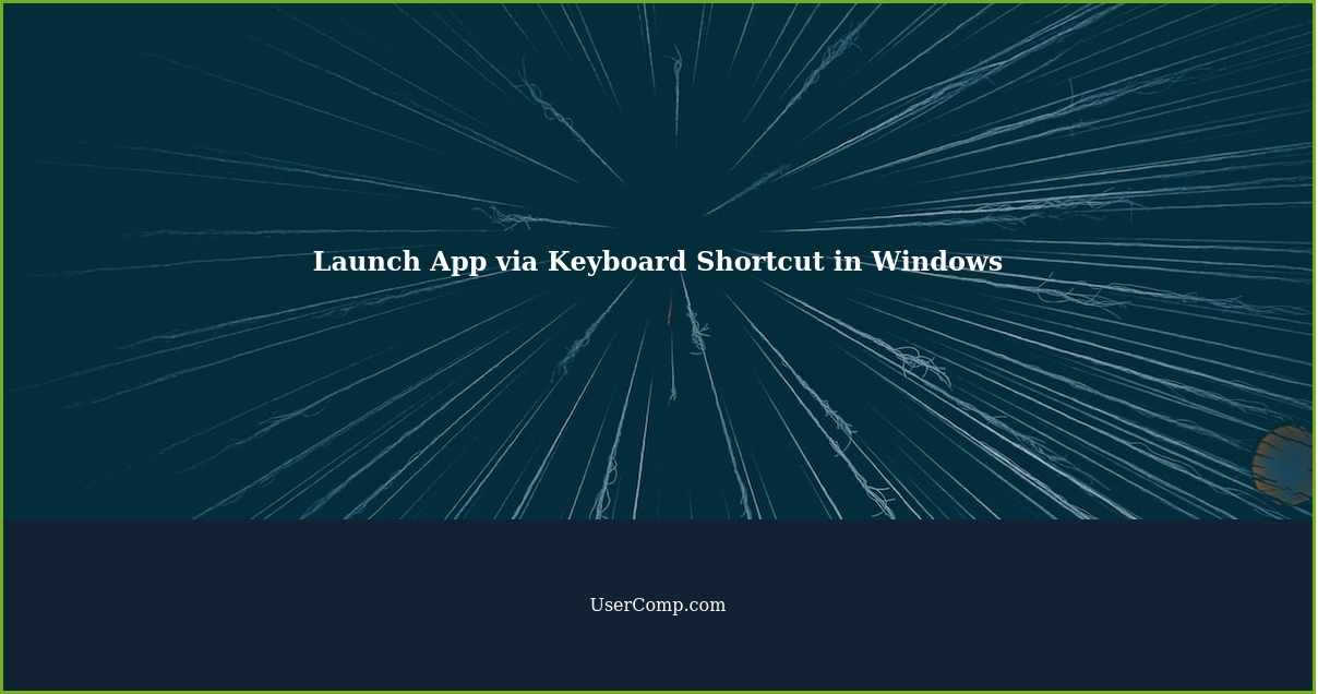 Windows Launch menu entry/option of an app via a keyboard shortcut