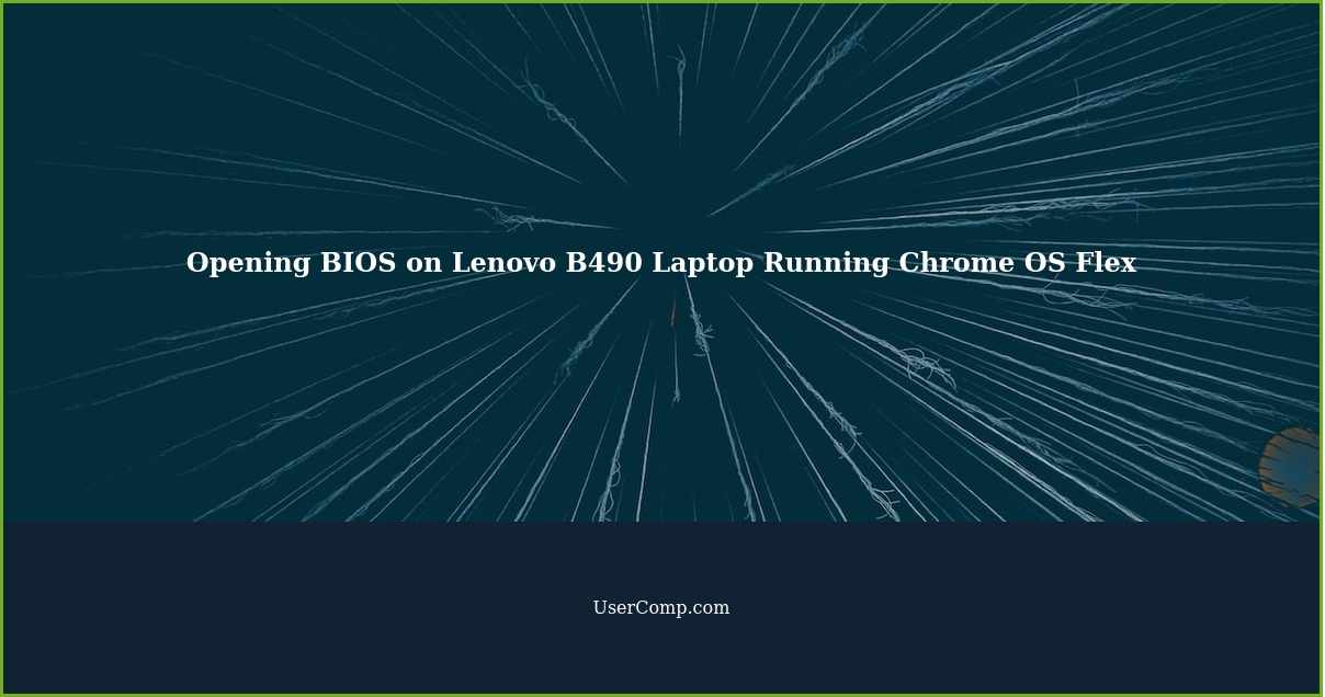 Opening BIOS on Lenovo B490 Laptop Running Chrome OS Flex