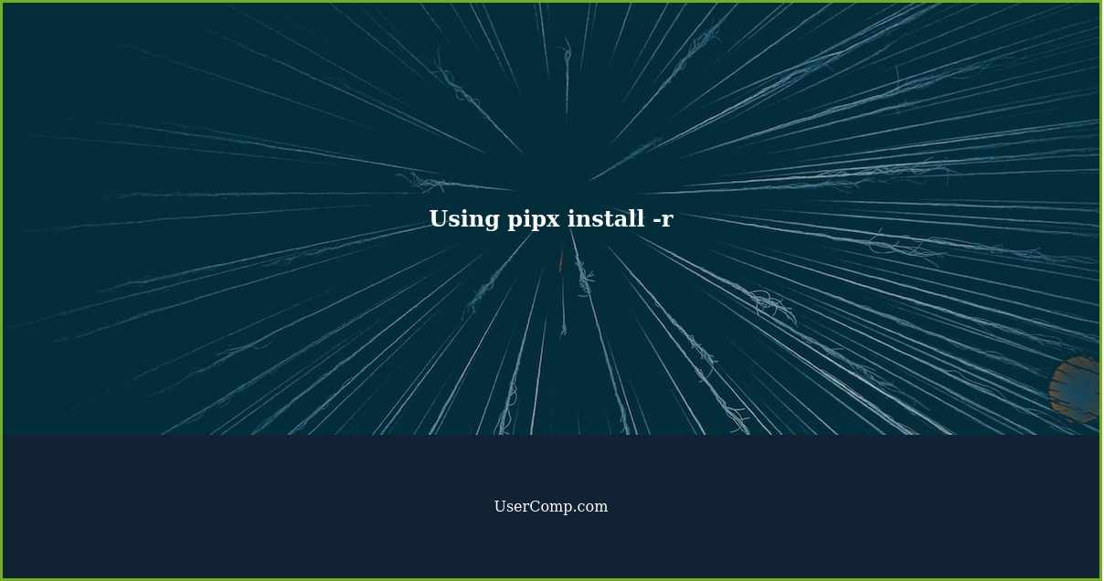 Using pipx install -r