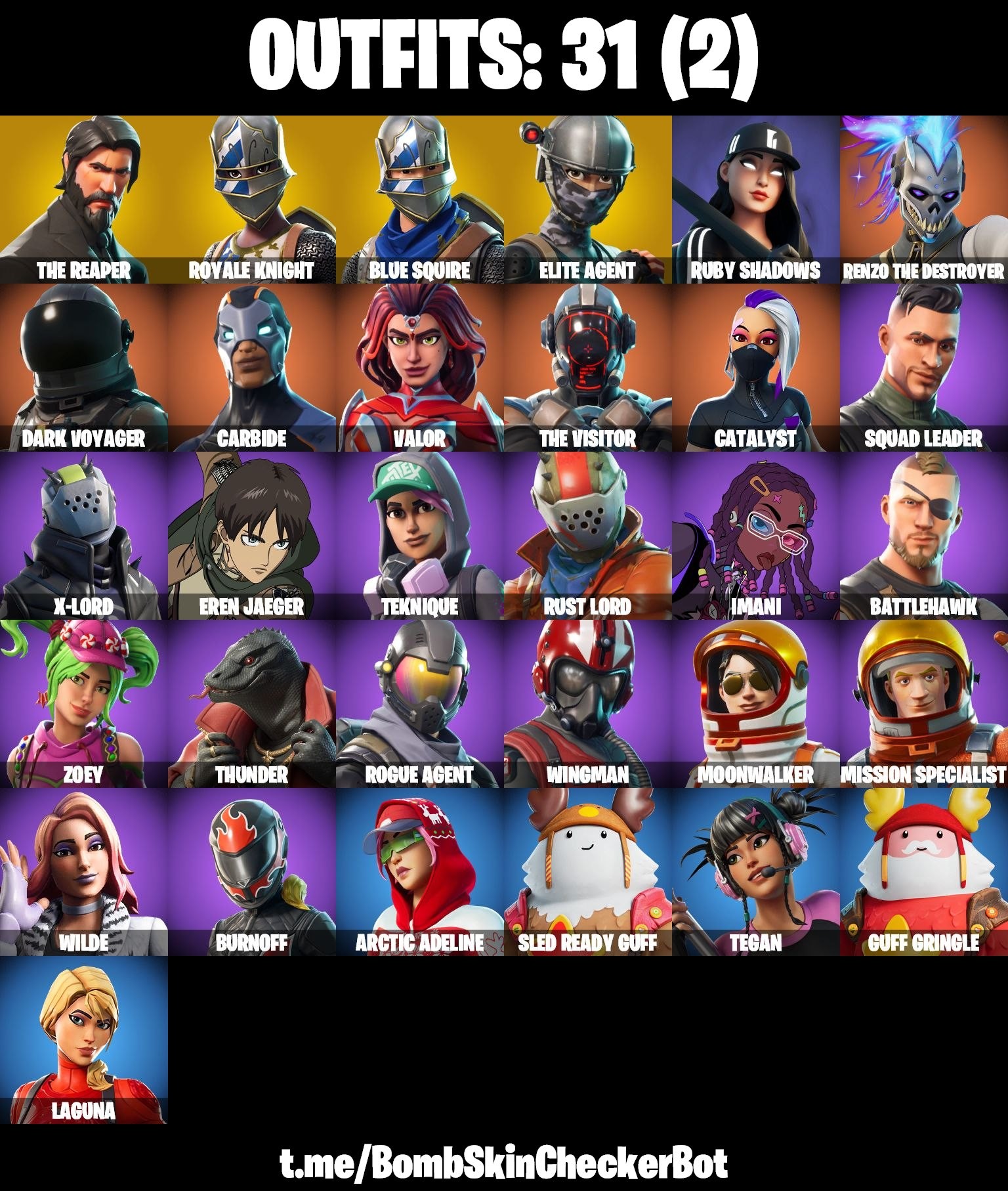 Fortnite Account ( PLAYSTATION / XBOX / PC / MOBILE / NINTENDO ) (Blue Squire, BIue Streak, BIue Squires Shield) (31 Skins)