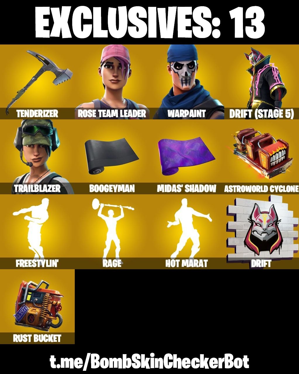 Fortnite Account ( PLAYSTATION / XBOX / PC / MOBILE / NINTENDO ) (Hot Marat, OG STW, Rage, Trailblazer, Rogue Agent, Freestylin) (81 Skins)