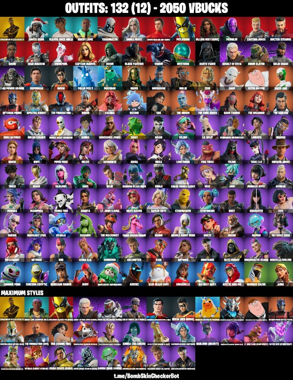 Fortnite Account ( PC / XBOX ) (Star Wand, Darth Vader, Backlash, Aura, Erisa, Polar Peely, Krisabelle) (132 Skins)