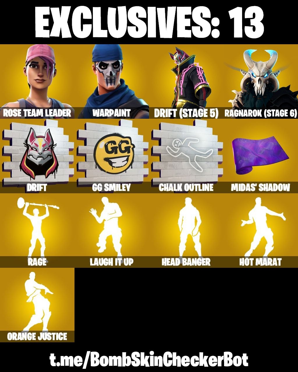 Fortnite Account ( PLAYSTATION / XBOX / PC / MOBILE / NINTENDO ) (Hot Marat, OG STW, Rage, Laugh It Up, Head Banger, Ragnarok (Stage 6)) (44 Skins)
